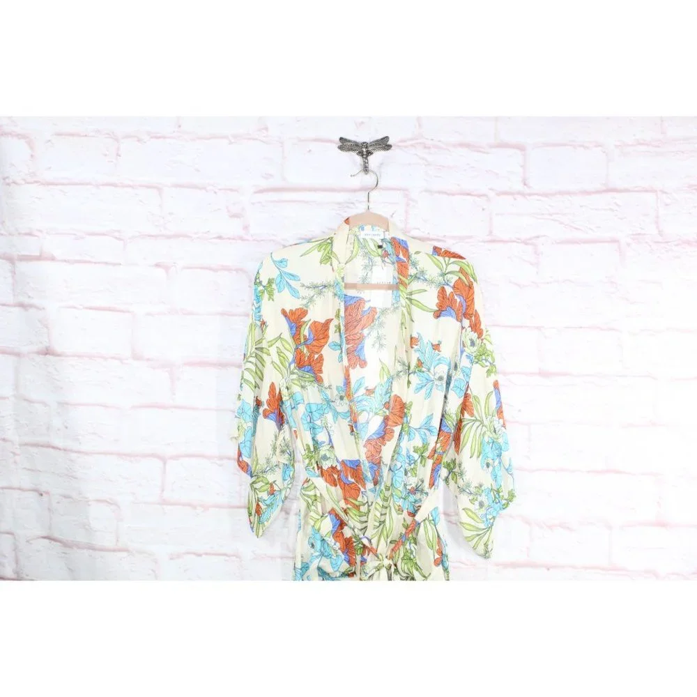 NWT! Eye Candy Multicolor Floral Printed Wrap Belt Summer Dress Size S - Picture 2 of 10